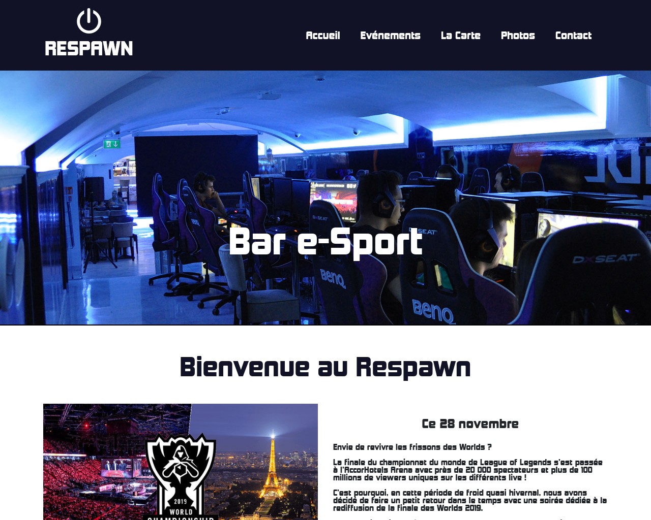 Respawn, Bar e-Sport